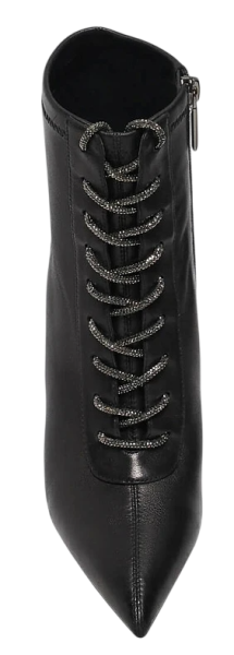 Ботильоны из кожи женские / Черный / 37