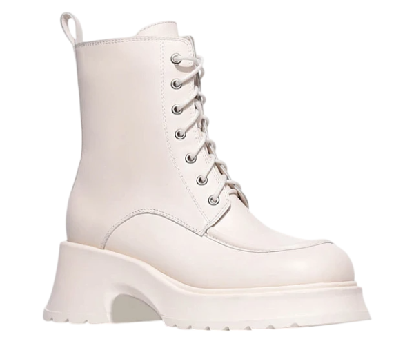 Ботинки из кожи женские / Молочный / 36