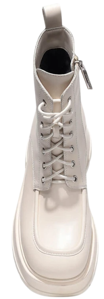 Ботинки из кожи женские / Молочный / 36