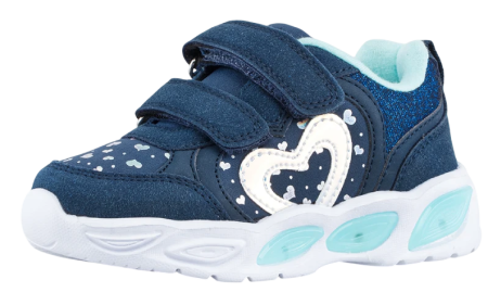 Кроссовки со светодиодами для девочки / Синий / 23