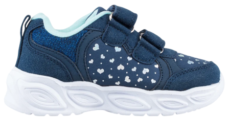 Кроссовки со светодиодами для девочки / Синий / 23