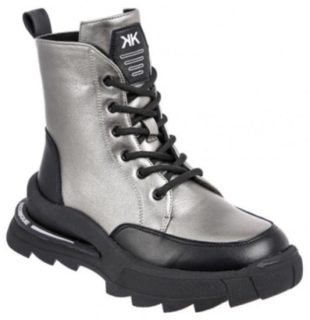 Ботинки из экокожи для девочки / Коричневый / 33 Ботинки из экокожи для девочки / Коричневый / 33