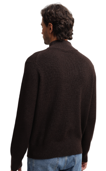 Джемпер на молнии мужской / Темно-коричневый / 54 Джемпер на молнии мужской / Темно-коричневый / 54