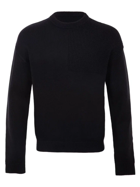 Пуловер прямого кроя мужской / Черный / 54 Пуловер прямого кроя мужской / Черный / 54