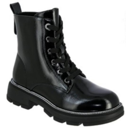 Ботинки из экокожи для девочки / Черный / 32 Ботинки из экокожи для девочки / Черный / 32