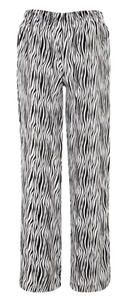 Брюки из вискозы женские / Черно-белый / 44