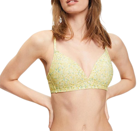 Бюстгальтер купальный с логотипом / Зеленый / 80C