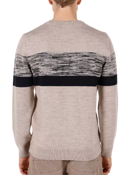 Свитер с принтом мужской / Бежевый / 48 Свитер с принтом мужской / Бежевый / 48