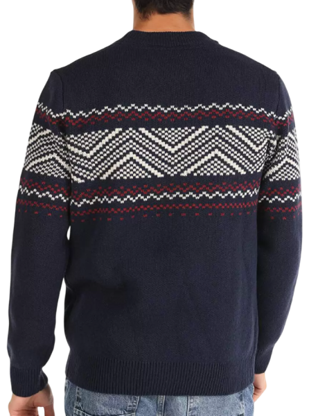 Свитер с принтом мужской / Синий / 52 Свитер с принтом мужской / Синий / 52