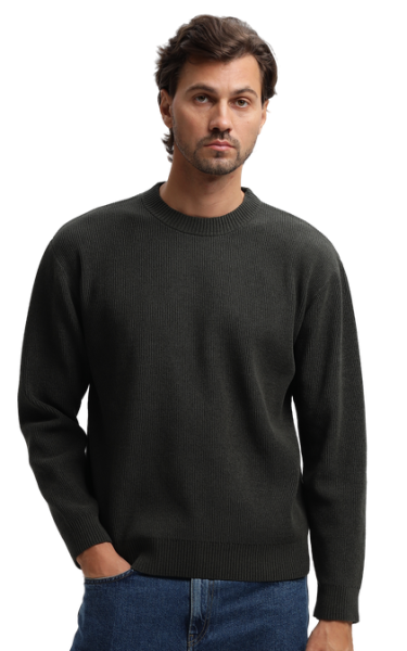 Пуловер прямого кроя мужской / Хаки / 52 Пуловер прямого кроя мужской / Хаки / 52