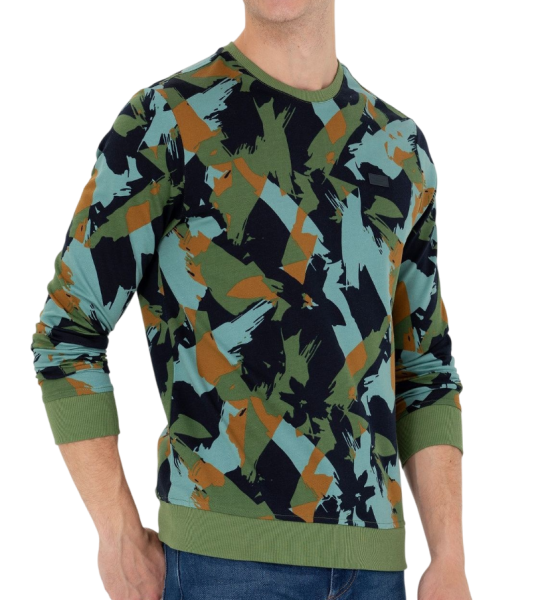 Свитшот с принтом мужской / Зеленый / 56 Свитшот с принтом мужской / Зеленый / 56