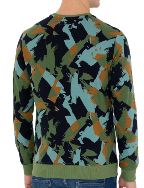 Свитшот с принтом мужской / Зеленый / 56 Свитшот с принтом мужской / Зеленый / 56