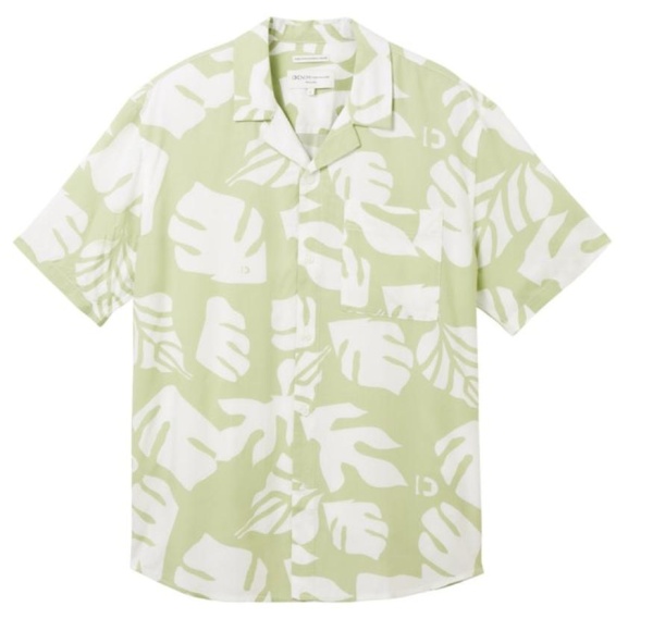 Рубашка с принтом мужская / Зеленый / 48
