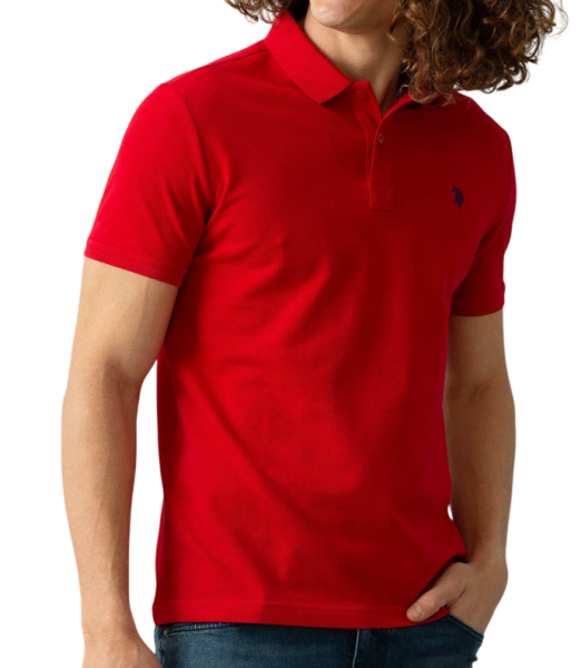 Поло хлопковое мужское / Красный / 46 Поло хлопковое мужское / Красный / 46