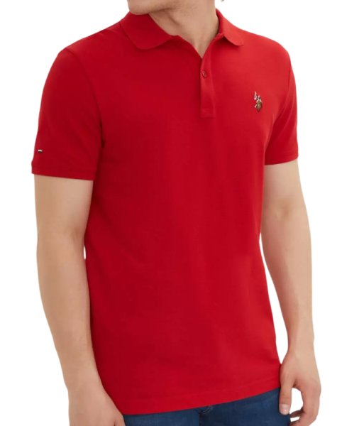 Поло хлопковое мужское / Красный / 46 Поло хлопковое мужское / Красный / 46