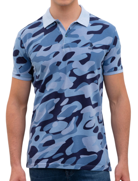 Поло хлопковое мужское / Тёмно-синий / 46 Поло хлопковое мужское / Тёмно-синий / 46