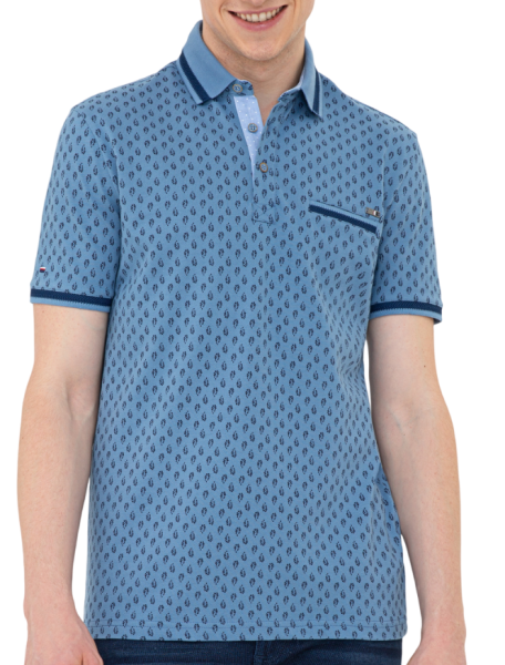 Поло хлопковое мужское / Тёмно-синий / 46 Поло хлопковое мужское / Тёмно-синий / 46