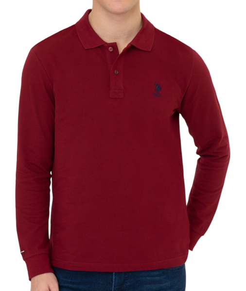 Лонгслив хлопковый мужской / Бордовый / 44 Лонгслив хлопковый мужской / Бордовый / 44