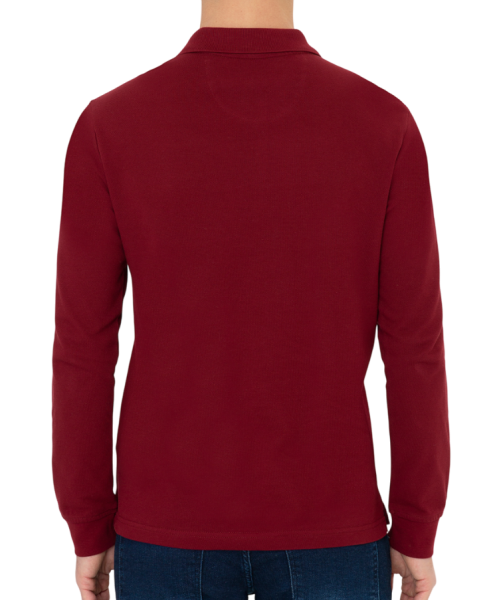 Лонгслив хлопковый мужской / Бордовый / 44 Лонгслив хлопковый мужской / Бордовый / 44