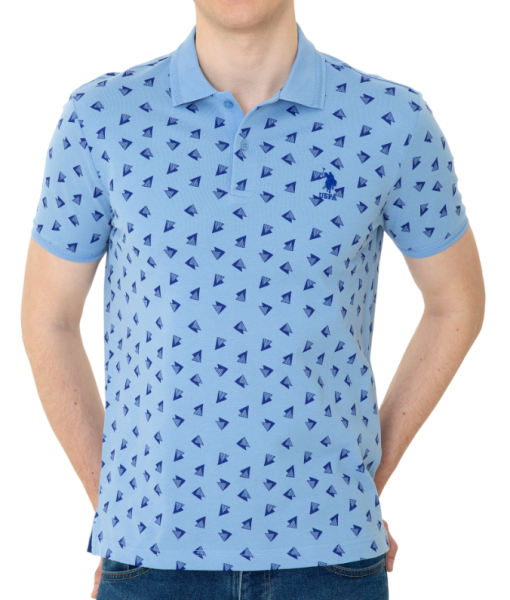 Поло хлопковое мужское / Синий / 46 Поло хлопковое мужское / Синий / 46