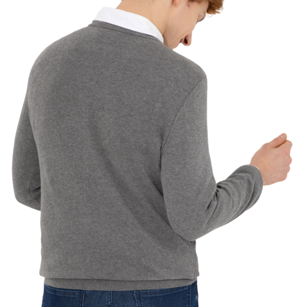 Пуловер хлопковый мужской / Серый / 46 Пуловер хлопковый мужской / Серый / 46
