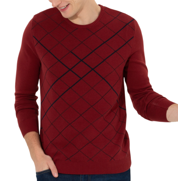 Джемпер хлопковый мужской / Красный / 46 Джемпер хлопковый мужской / Красный / 46