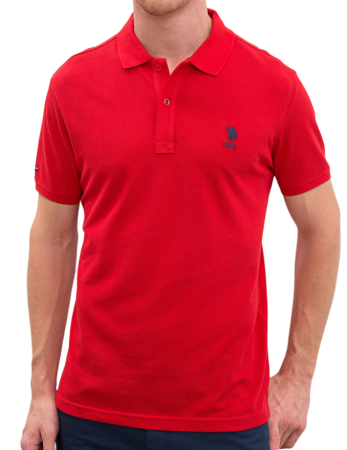 Поло хлопковое мужское / Красный / 48
