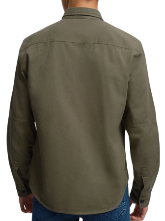 Рубашка прямого кроя мужская / Хаки / 46 Рубашка прямого кроя мужская / Хаки / 46