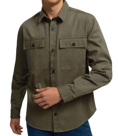 Рубашка прямого кроя мужская / Хаки / 50 Рубашка прямого кроя мужская / Хаки / 50