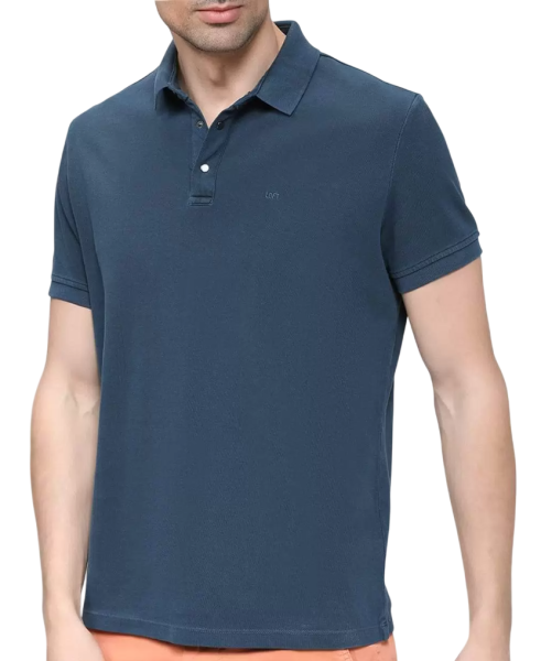 Поло прямого кроя мужское / Синий / 46 Поло прямого кроя мужское / Синий / 46