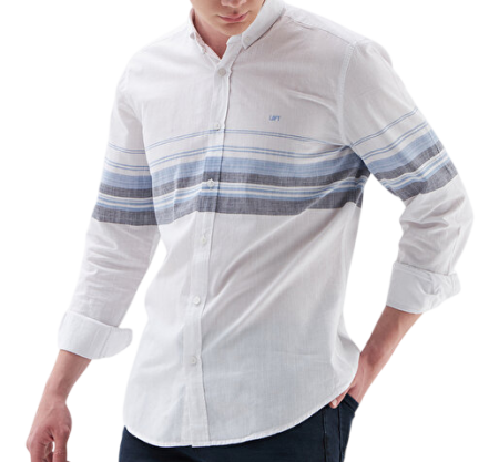 Рубашка прямого кроя мужская / Белый / 48 Рубашка прямого кроя мужская / Белый / 48