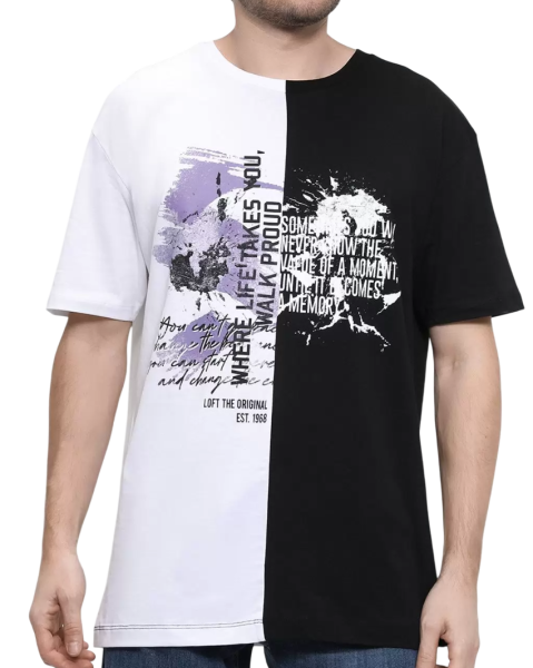 Футболка с принтом мужская / Белый / 54 Футболка с принтом мужская / Белый / 54