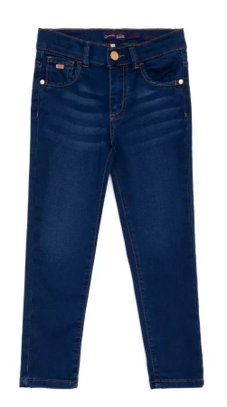 Джинсы для девочки / Тёмно-синий / 152