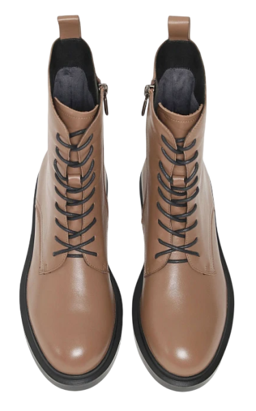 Ботинки кожаные женские / Бежевый / 35