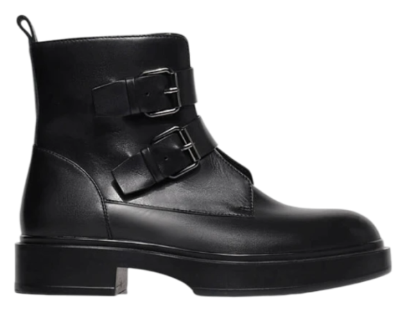 Ботинки кожаные женские / Черный / 35