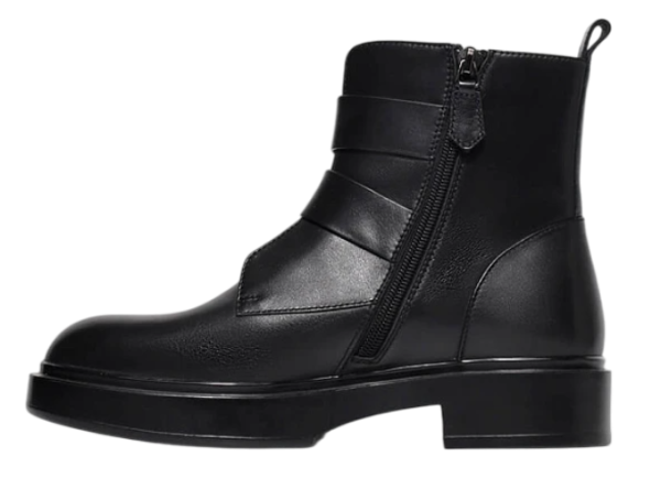 Ботинки кожаные женские / Черный / 35
