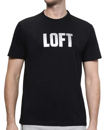 Футболка с логотипом мужская / Черный / 48