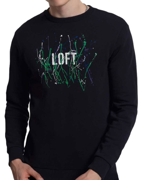 Свитшот с логотипом мужской / Черный / 46 Свитшот с логотипом мужской / Черный / 46