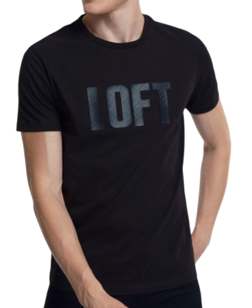 Футболка с логотипом мужская / Черный / 46 Футболка с логотипом мужская / Черный / 46