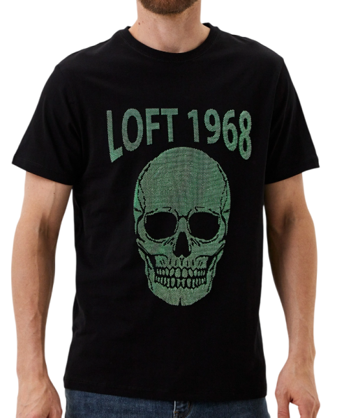 Футболка с принтом мужская / Черный / 48 Футболка с принтом мужская / Черный / 48