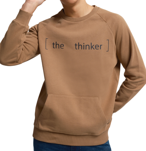 Свитшот с принтом мужской / Коричневый / 50 Свитшот с принтом мужской / Коричневый / 50