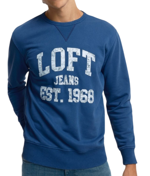 Свитшот с принтом мужской / Синий / 54 Свитшот с принтом мужской / Синий / 54