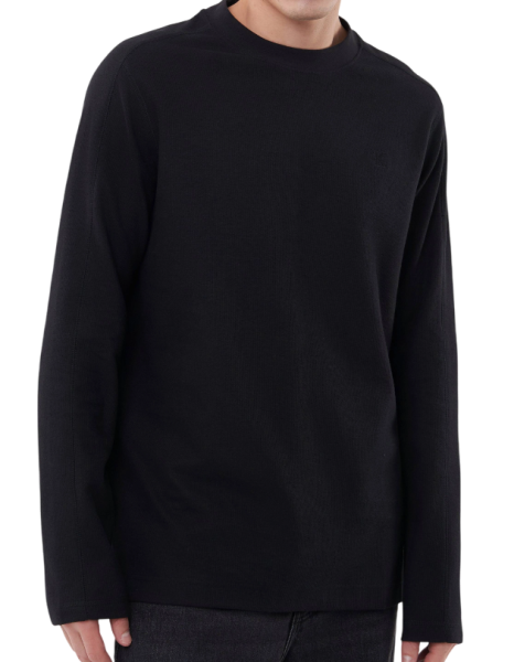 Лонгслив прямого кроя мужской / Черный / 52 Лонгслив прямого кроя мужской / Черный / 52