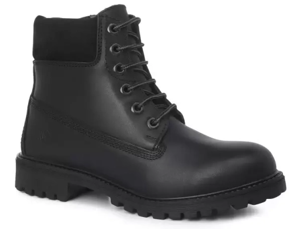 Ботинки из кожи женские / Черный / 37