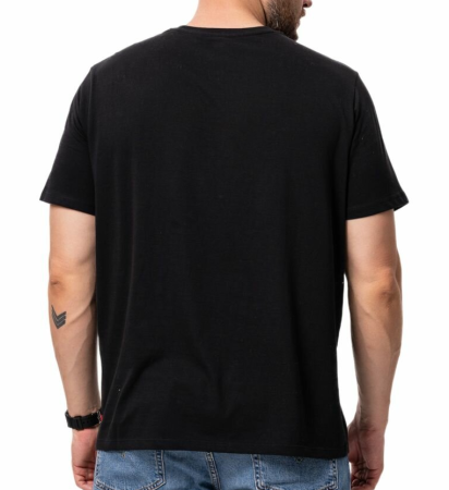 Футболка хлопковая мужская / Черный / 46