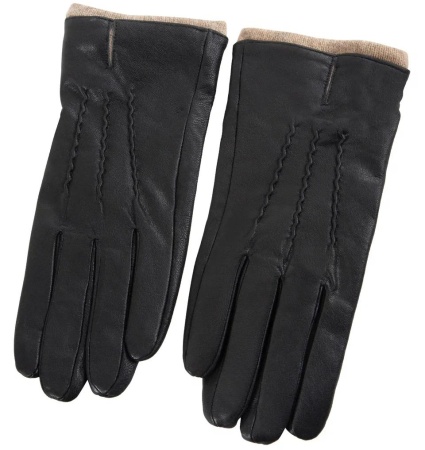 Перчатки из кожи мужские / Черный / 10 Перчатки из кожи мужские / Черный / 10