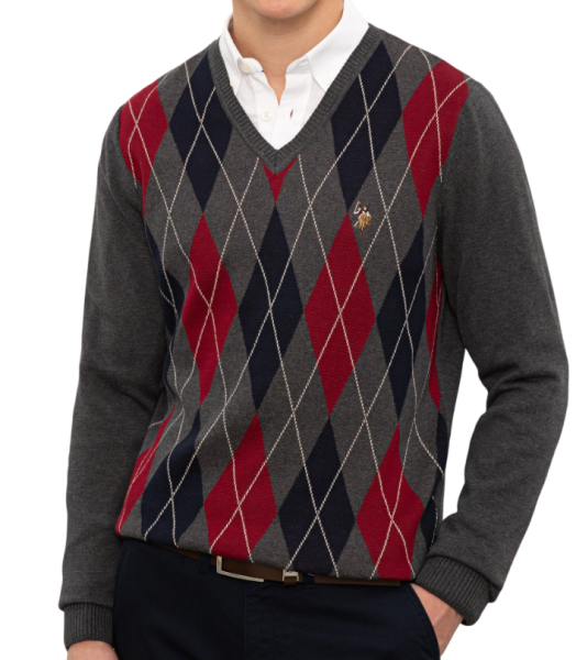 Пуловер хлопковый мужской / Темно-серый / 44 Пуловер хлопковый мужской / Темно-серый / 44