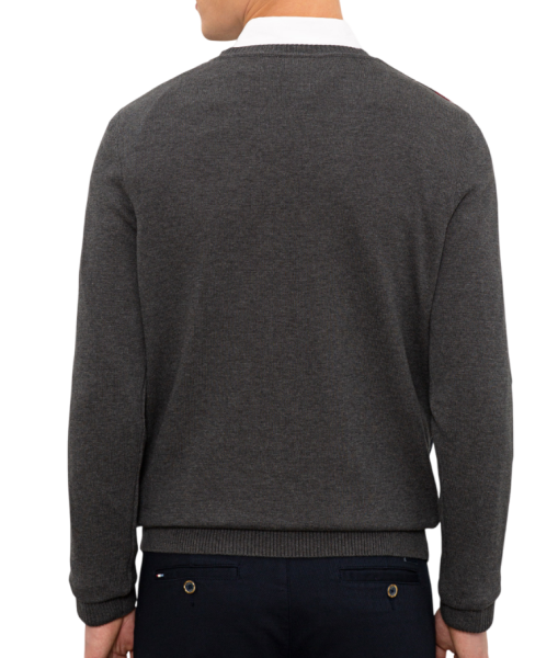 Пуловер хлопковый мужской / Темно-серый / 44 Пуловер хлопковый мужской / Темно-серый / 44