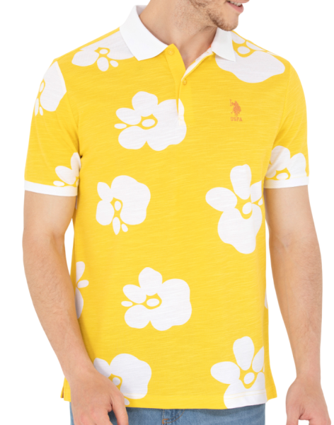 Поло хлопковое мужское / Желтый / 48 Поло хлопковое мужское / Желтый / 48