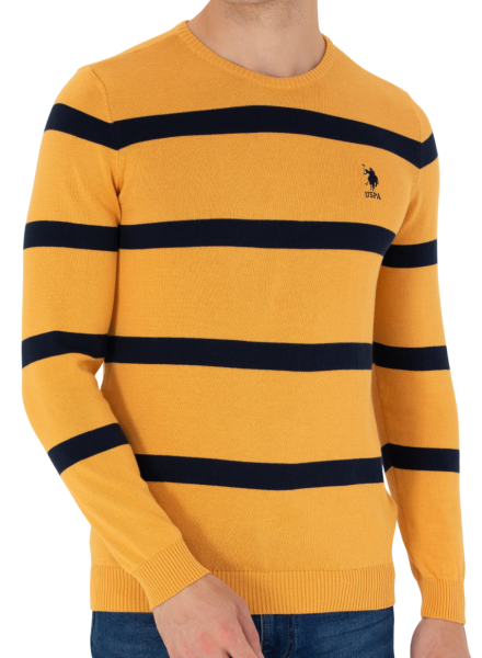 Джемпер хлопковый мужской / Желтый / 48 Джемпер хлопковый мужской / Желтый / 48